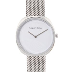 Calvin Klein-Women's 2-Hand Silver-Tone Stainless Steel Mesh Bracelet Watch 36mm S-Tier