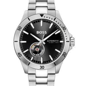 HUGO BOSS Troper Automatic Mech-Automatic Black Round Dial Men's Watch|Stainless Steel Material|Multi Color Band - 1514202 S-Tier