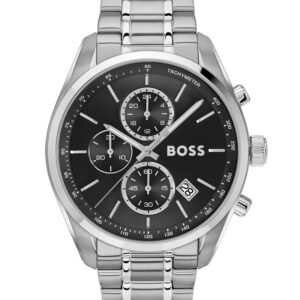 Hugo BOSS Men | GRAND PRIX 44 Black Dial Silver Analog Watch S-Tier