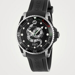 Gucci Dive Snake Stainless Steel Rubber Strap Watch S-Tier