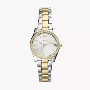 Fossil-Scarlette Three-Hand Date Two-Tone Stainless Steel Watch