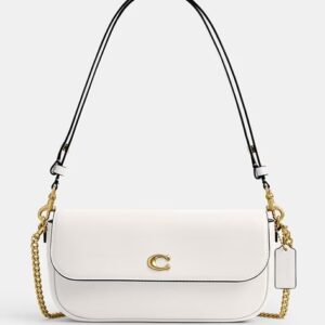 COACH-Brook Flap Chain Bag White S-Tier