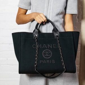 Chanel-Deauville Tote Bag S-Tier (Black)