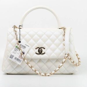 Chanel-Coco Handle Medium Handbag (white)