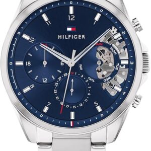 Tommy Hilfiger-Quartz Multifunction, 44 mm Stainless Steel Case, Skeleton Dial S-Tier