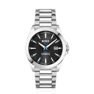 Hugo Boss-BOSS by Hugo Boss Stainless Steel Black Dial Men's Watch
