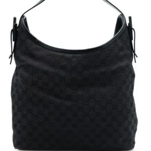 GUCCI- Gucci Beatrix Large Tote Handbag Black Soft Leather S+Tier